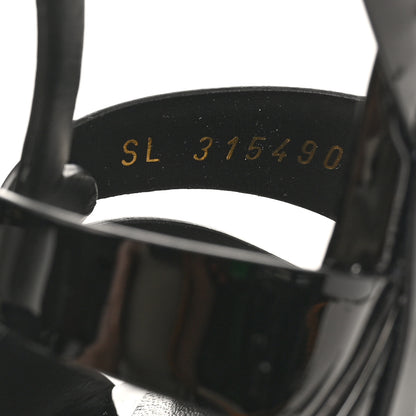 Saint Laurent Patent Tribute 75 Platform Sandals 37 Black 9 of 10