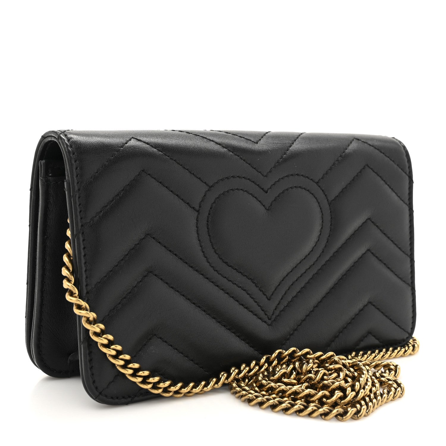 Gucci Calfskin Matelasse GG Marmont Mini Bag Black 3 of 11