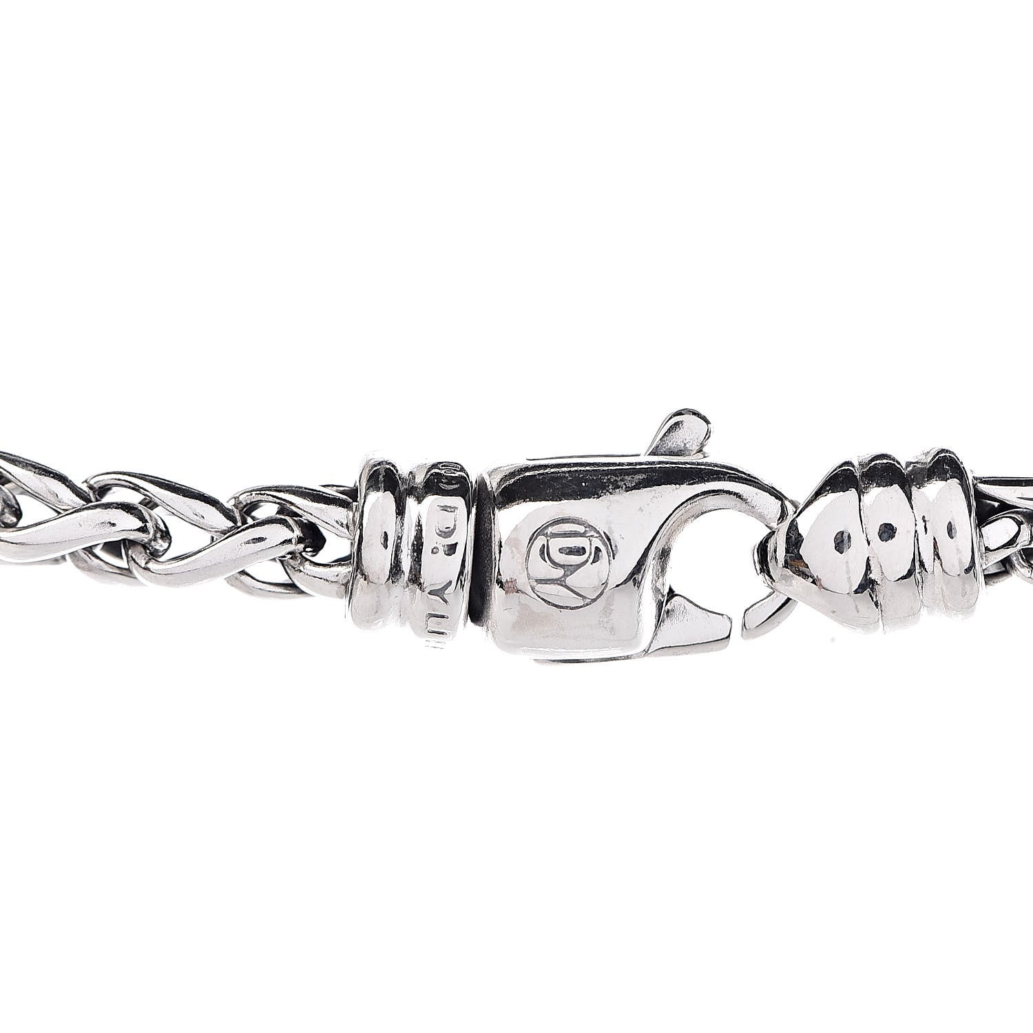 David Yurman Sterling Silver Diamond Black Onyx 20mm Albion Pendant Necklace 5 of 6