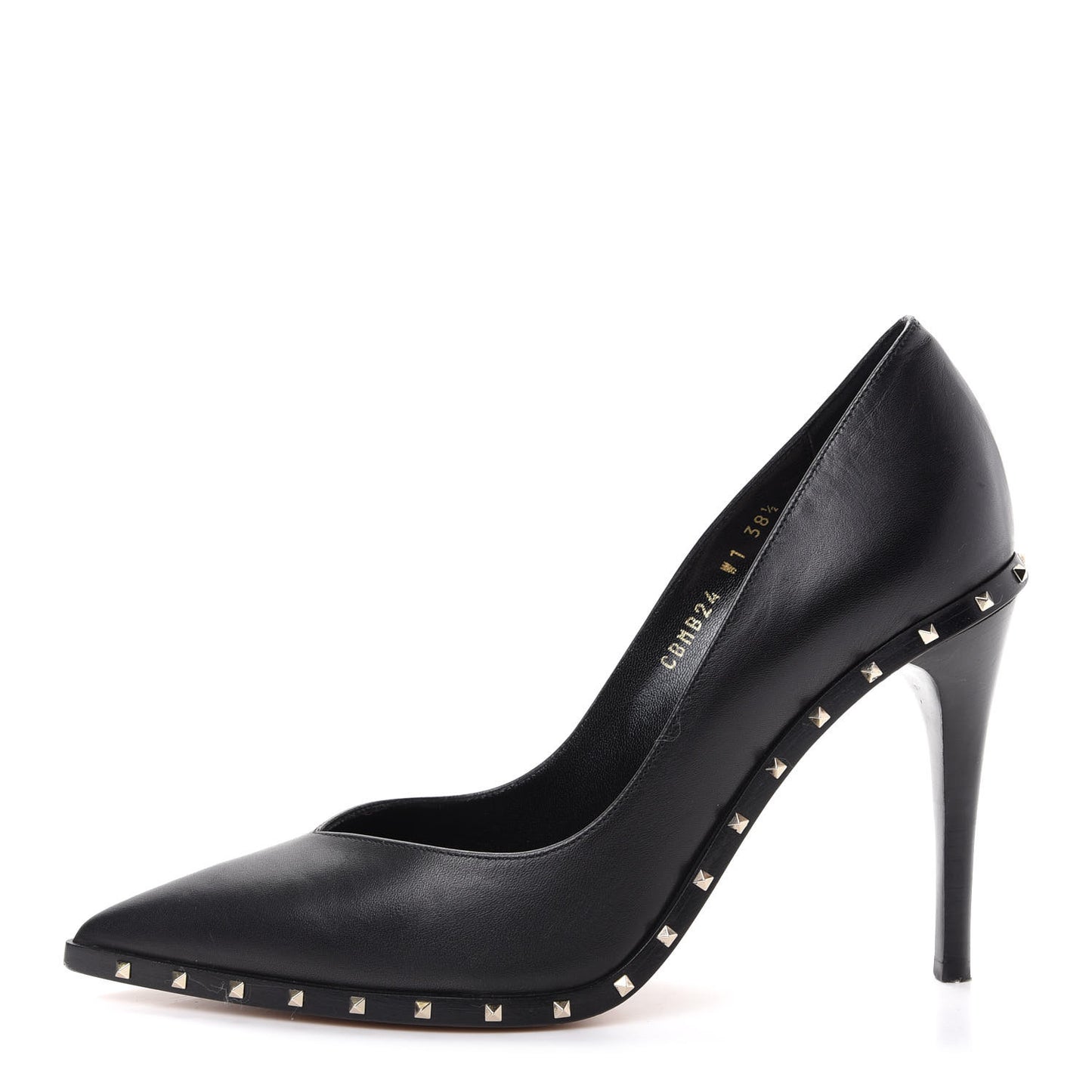 Calfskin Soul Rockstud Pumps 38.5 Black