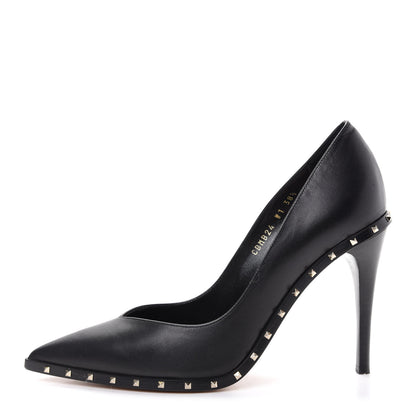 Valentino Garavani Calfskin Soul Rockstud Pumps 38.5 Black 1 of 10