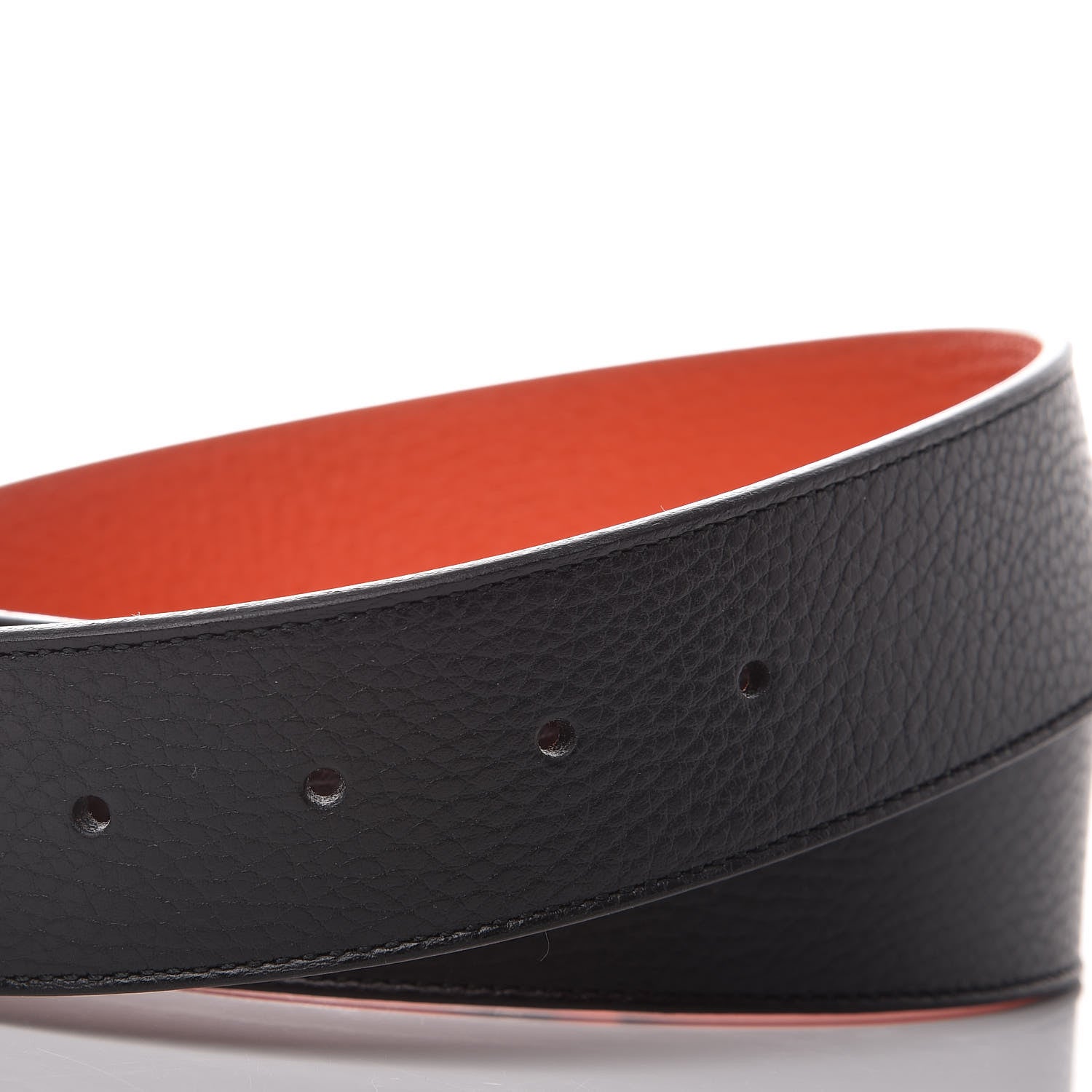 Gucci Calfskin 1973 Reversible Belt 80 32 Orange Black 8 of 13