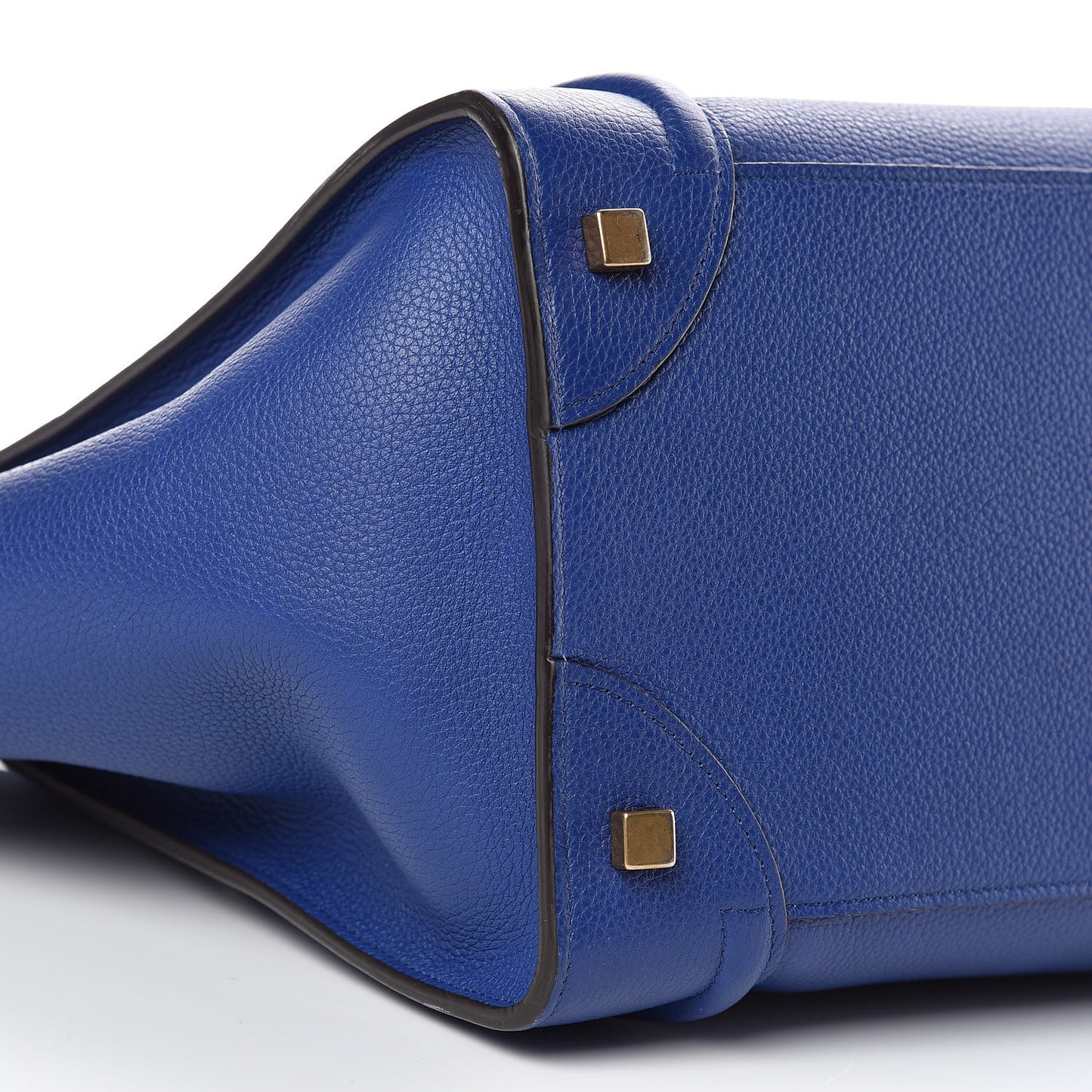 Drummed Calfskin Mini Luggage Indigo