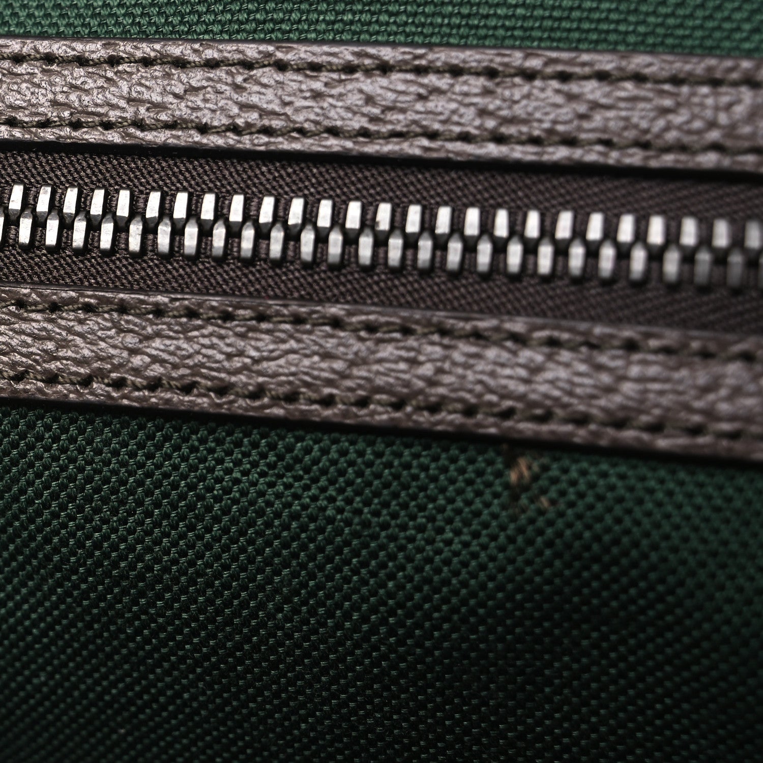 Gucci GG Supreme Monogram Textured Dollar Calfskin Web Medium Savoy Duffle Bag Beige Dark Brown 12 of 12