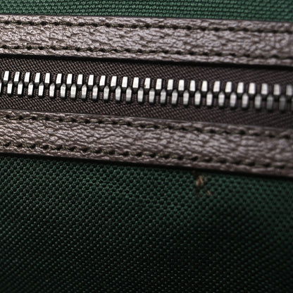 Gucci GG Supreme Monogram Textured Dollar Calfskin Web Medium Savoy Duffle Bag Beige Dark Brown 12 of 12