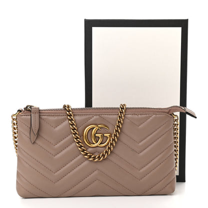 Gucci Calfskin Matelasse Mini GG Marmont Chain Bag Porcelain Rose 11 of 11