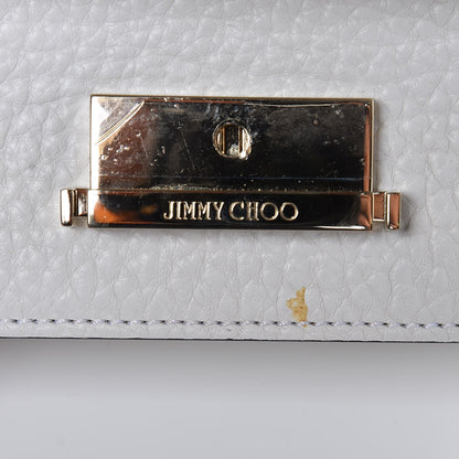 Jimmy Choo Smooth Pebbled Calfskin Amie Top Handle Bag White 7 of 7