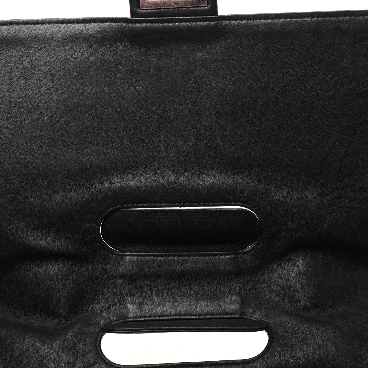 Washed Lambskin Maxi Take Away Flap Bag Black