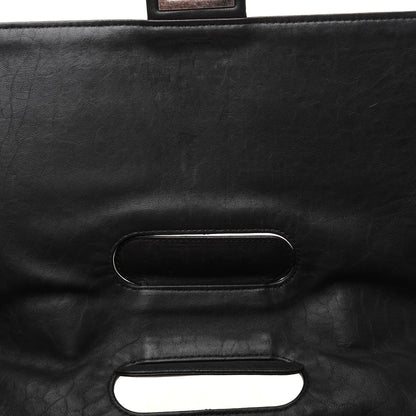 Chanel Washed Lambskin Maxi Take Away Flap Bag Black 12 of 23