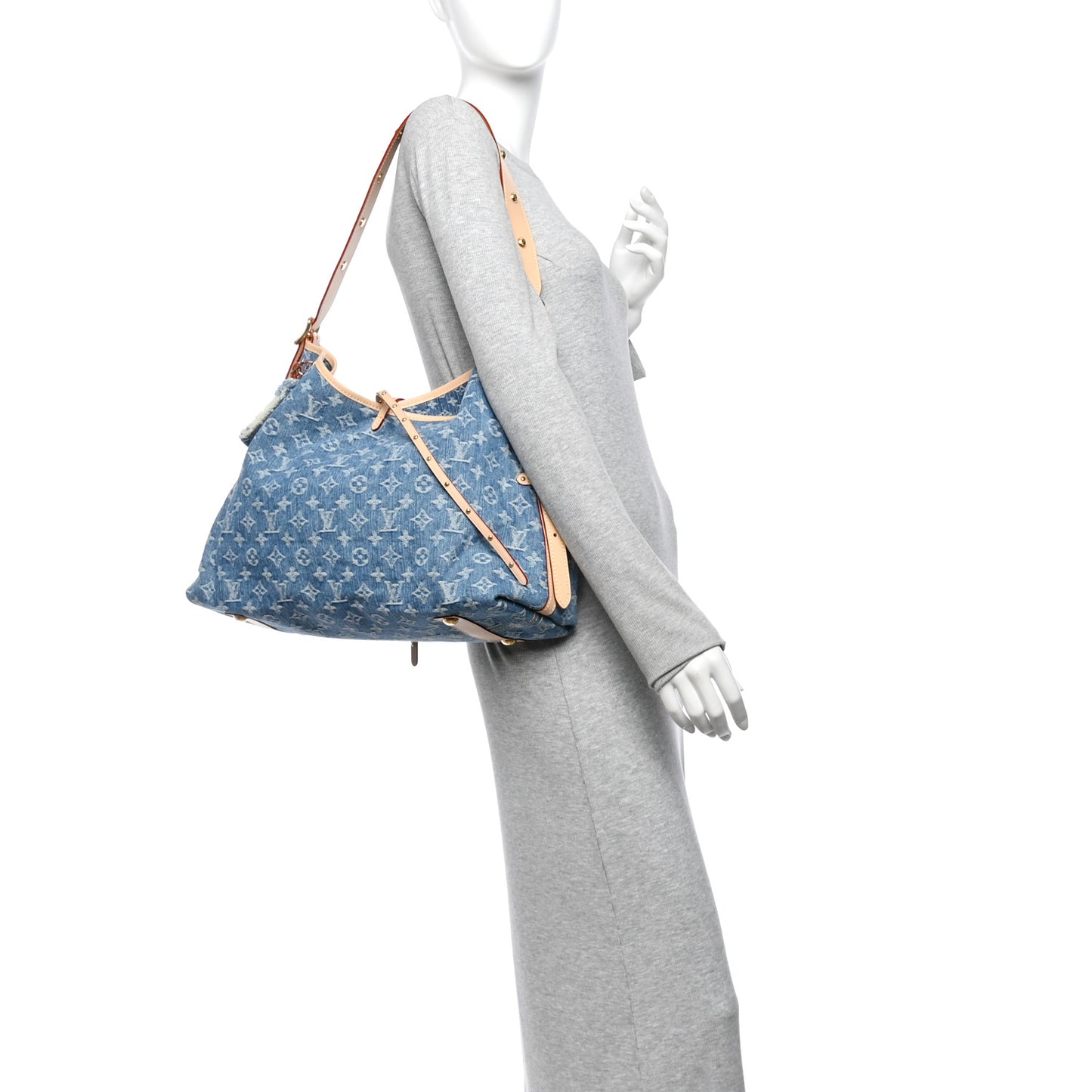 Monogram Denim CarryAll MM Blue