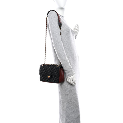 Chanel Calfskin Quilted Strap Into Flap Bag Black Brown 2 of 11