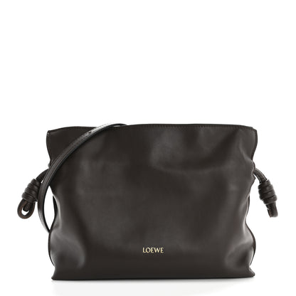 Loewe Calfskin Mini Flamenco Knot Clutch Chocolate 1 of 12