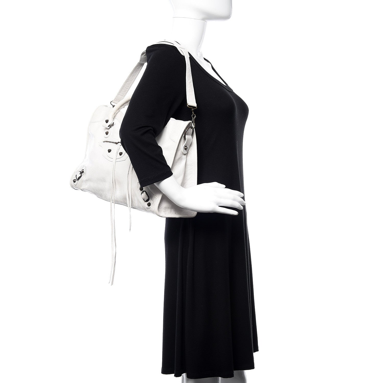 Balenciaga Chevre Classic Hardware City White Light 2 of 16