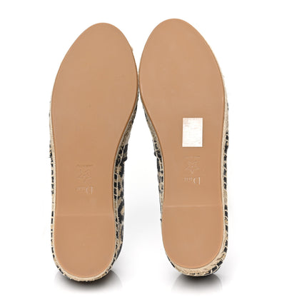 Christian Dior Cotton Embroidered Leopard Print Granville Espadrille 39 Natural 5 of 8