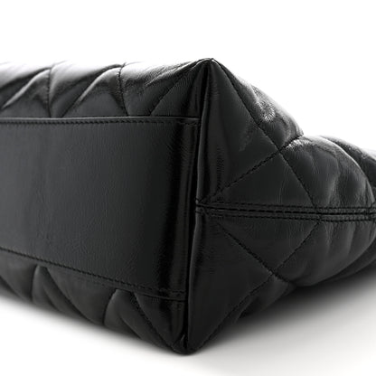 Chanel Shiny Crumpled Lambskin Quilted CC Funky Town Hobo Black 10 of 11