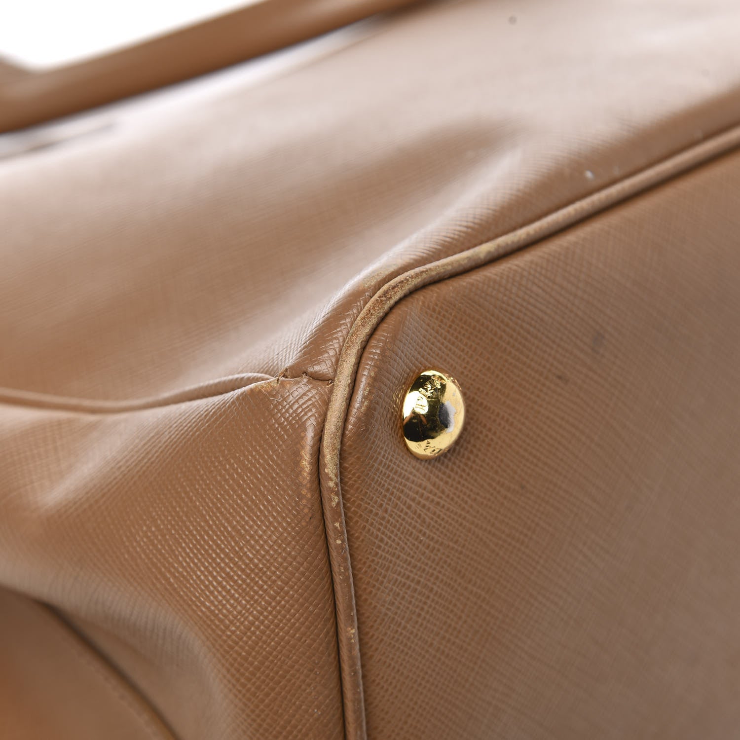 Prada Saffiano Large Galleria Double Zip Tote Caramel 17 of 20