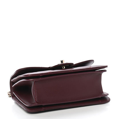Chanel Calfskin Quilted Small Top Handle Flap Burgundy 4 of 9