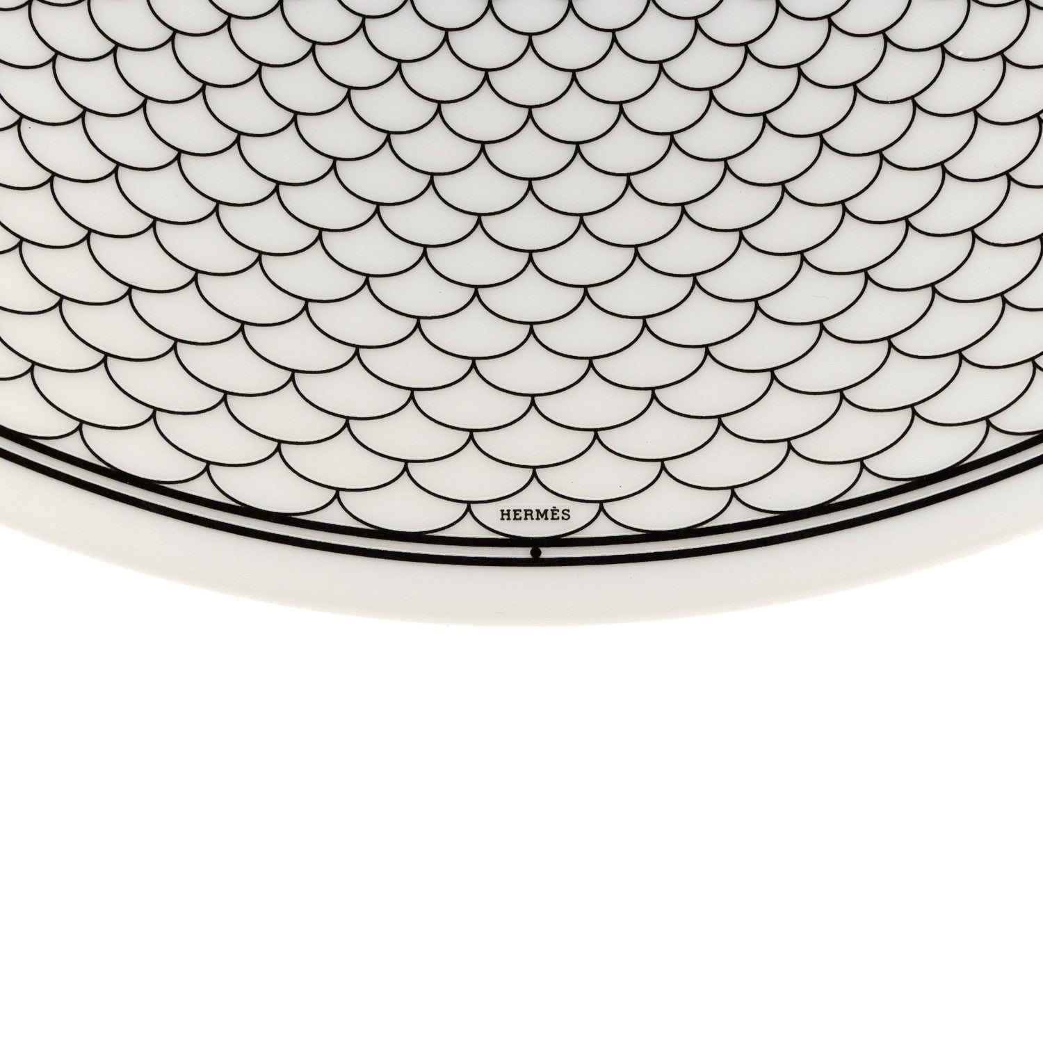 Hermes Porcelain H Deco Dinner Plate Set of 2 Black White 4 of 7