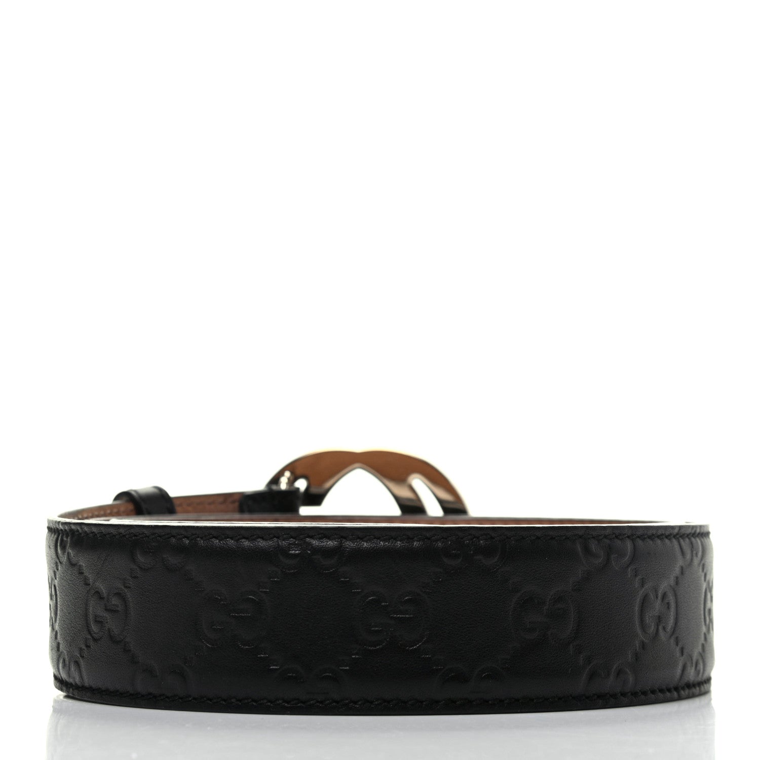 Gucci Guccissima Signature Interlocking G 40mm Belt 105 42 Black 2 of 4