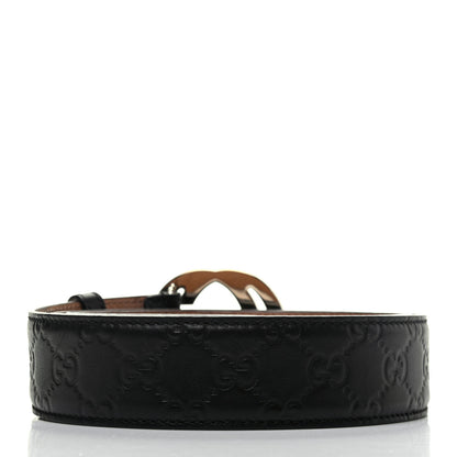 Gucci Guccissima Signature Interlocking G 40mm Belt 105 42 Black 2 of 4