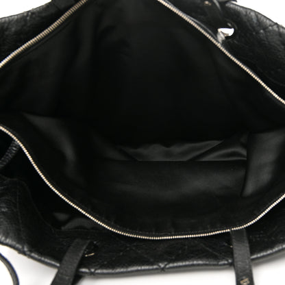 Chanel Glazed Calfskin Large On The Road Tote Black 5 of 10