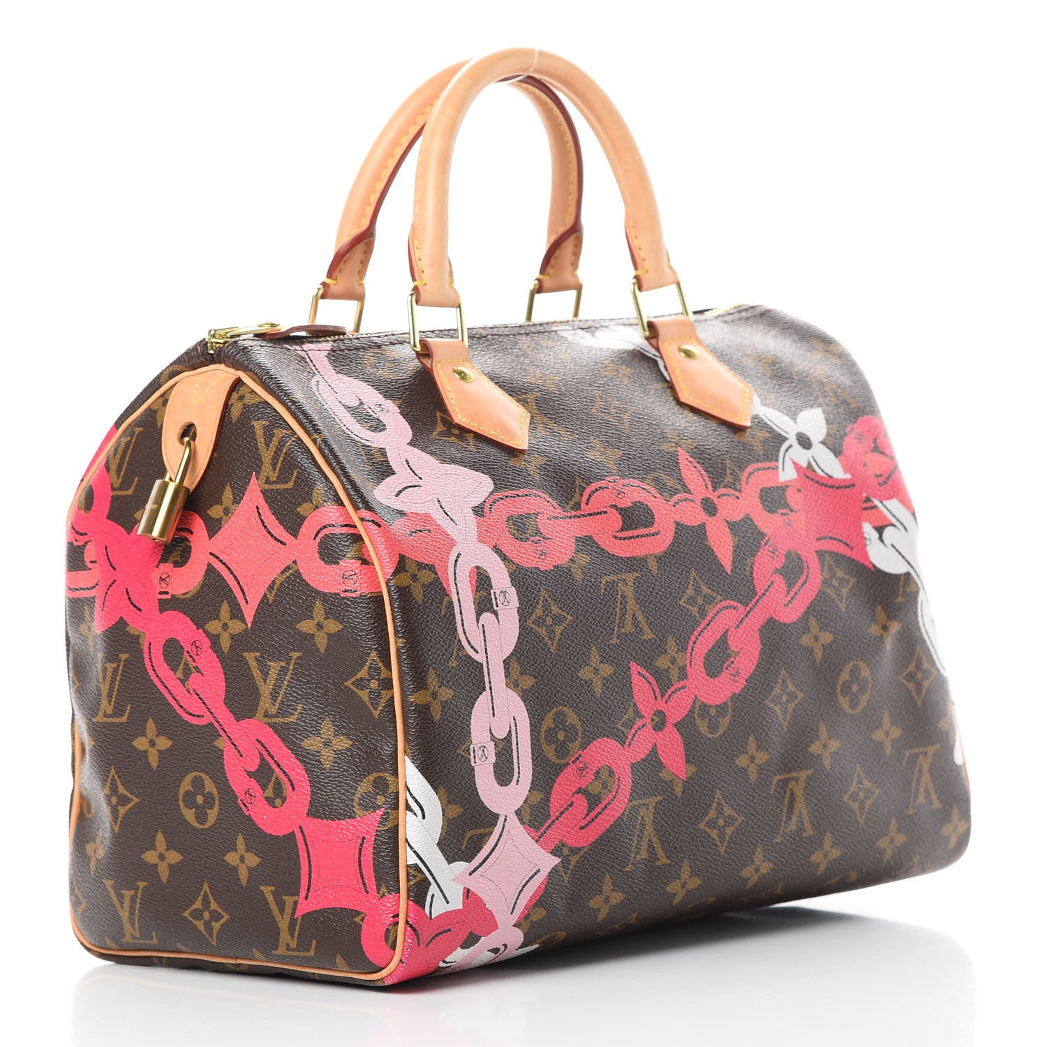 Louis Vuitton Monogram Bay Speedy 30 Rose Ballerine Poppy 3 of 16