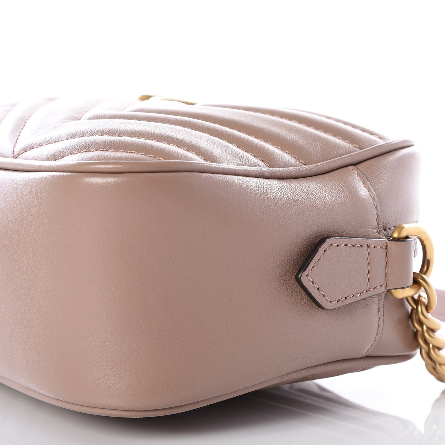 Calfskin Matelasse Small GG Marmont Chain Shoulder Bag Porcelain Rose