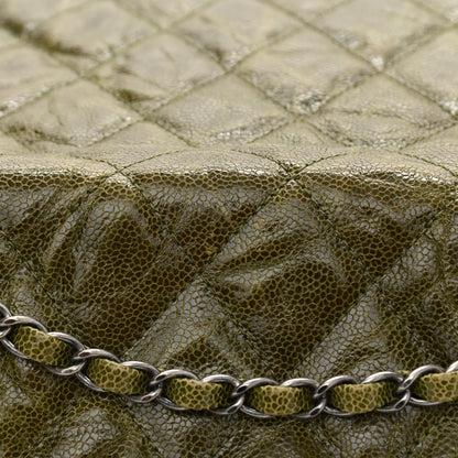 Chanel Crumpled Grained Calfskin Jumbo CC Crave Flap Green 13 of 13