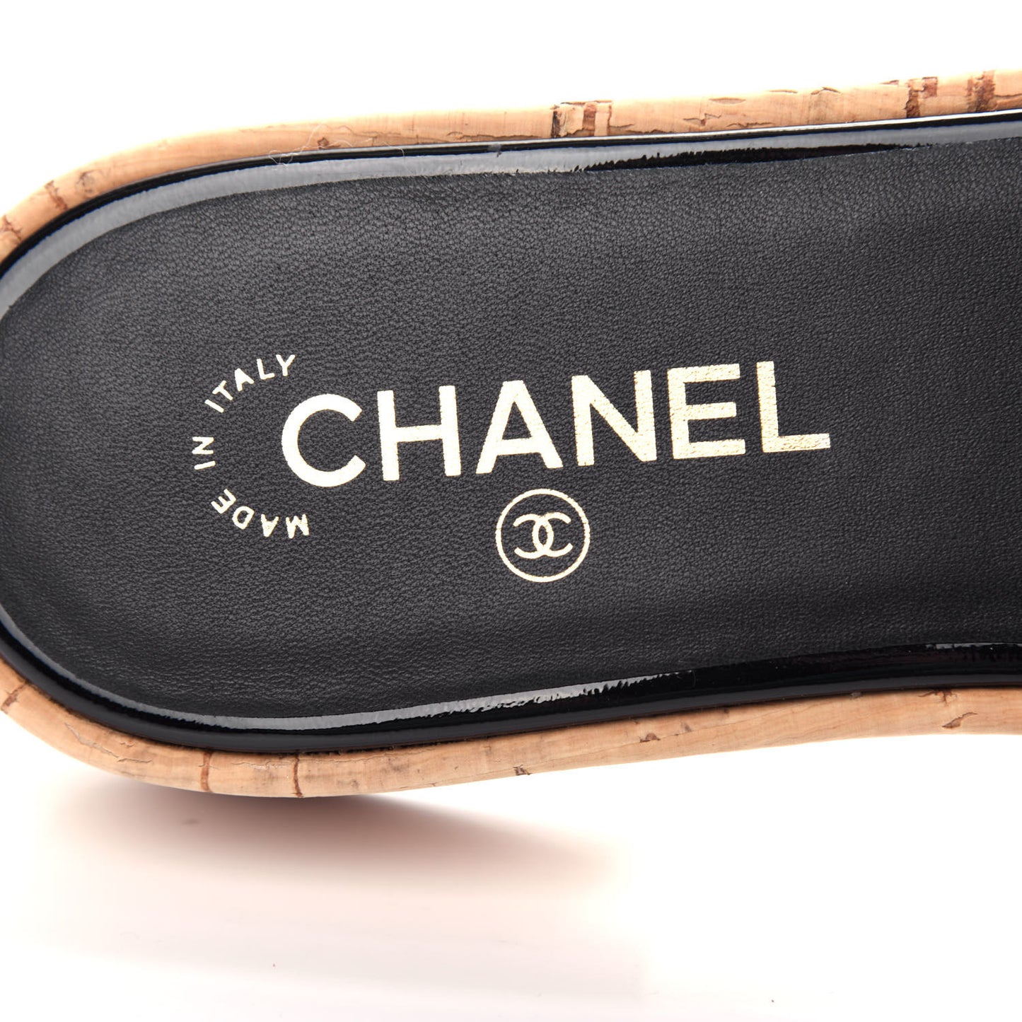 Tweed Cork CC Mule Sandal 40 Black