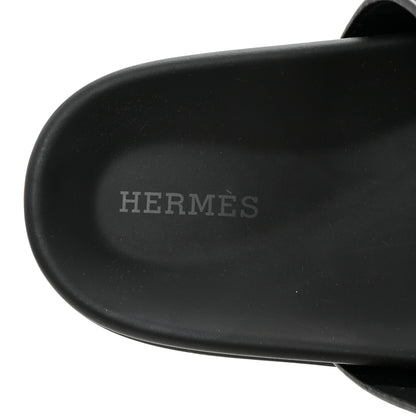 Hermes Calfskin Womens Chypre Sandals 39 Black 8 of 10