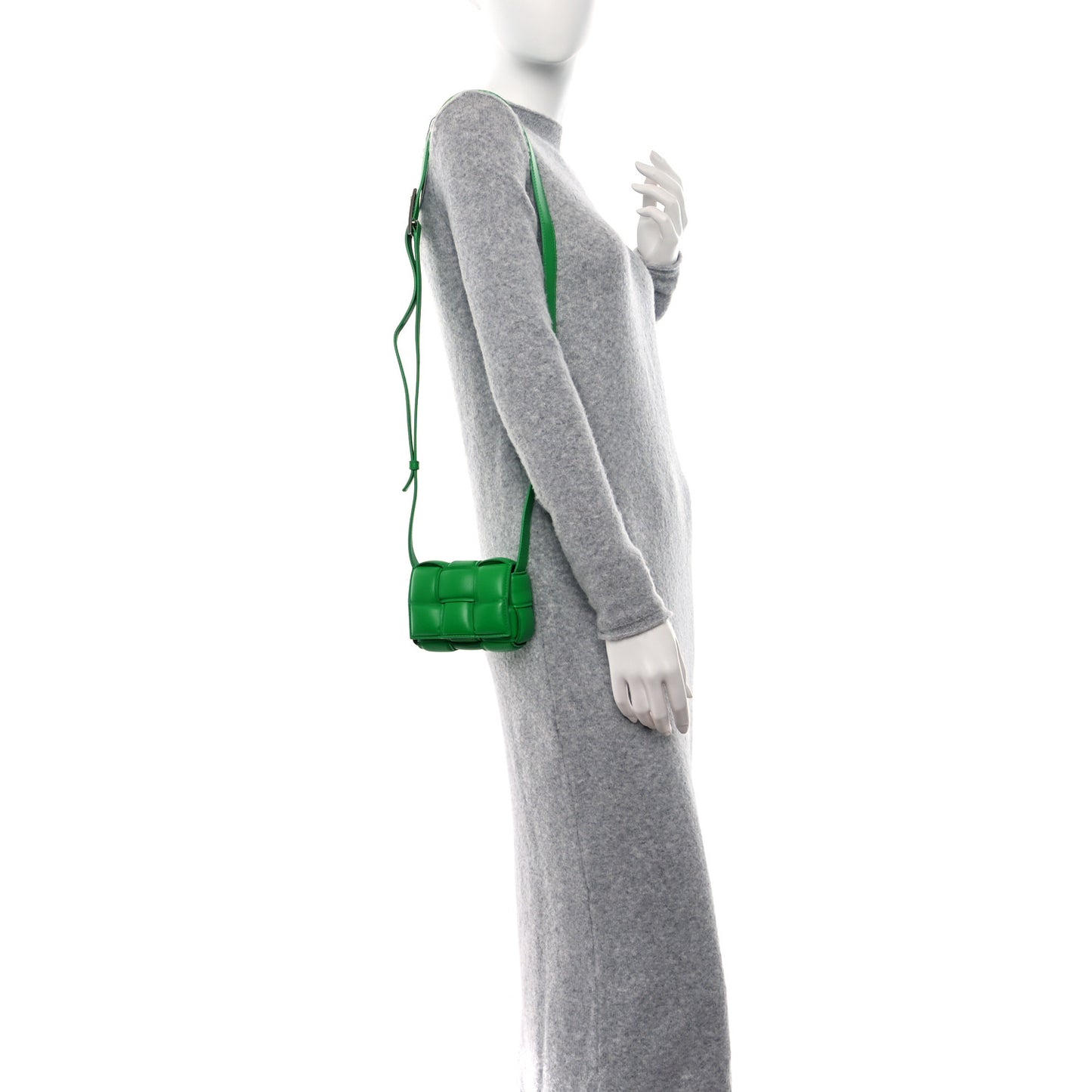Lambskin Maxi Intreccio Padded Candy Cassette Crossbody Bag Parakeet