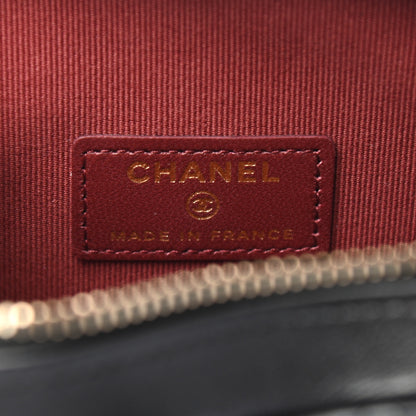 Chanel Lambskin Quilted CC In Love Heart Clutch With Chain Black 6 of 11