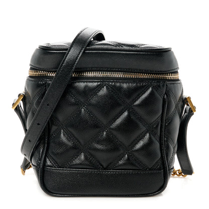 Saint Laurent Grain de Poudre Quilted 80's Vanity Bag Black 1 of 10