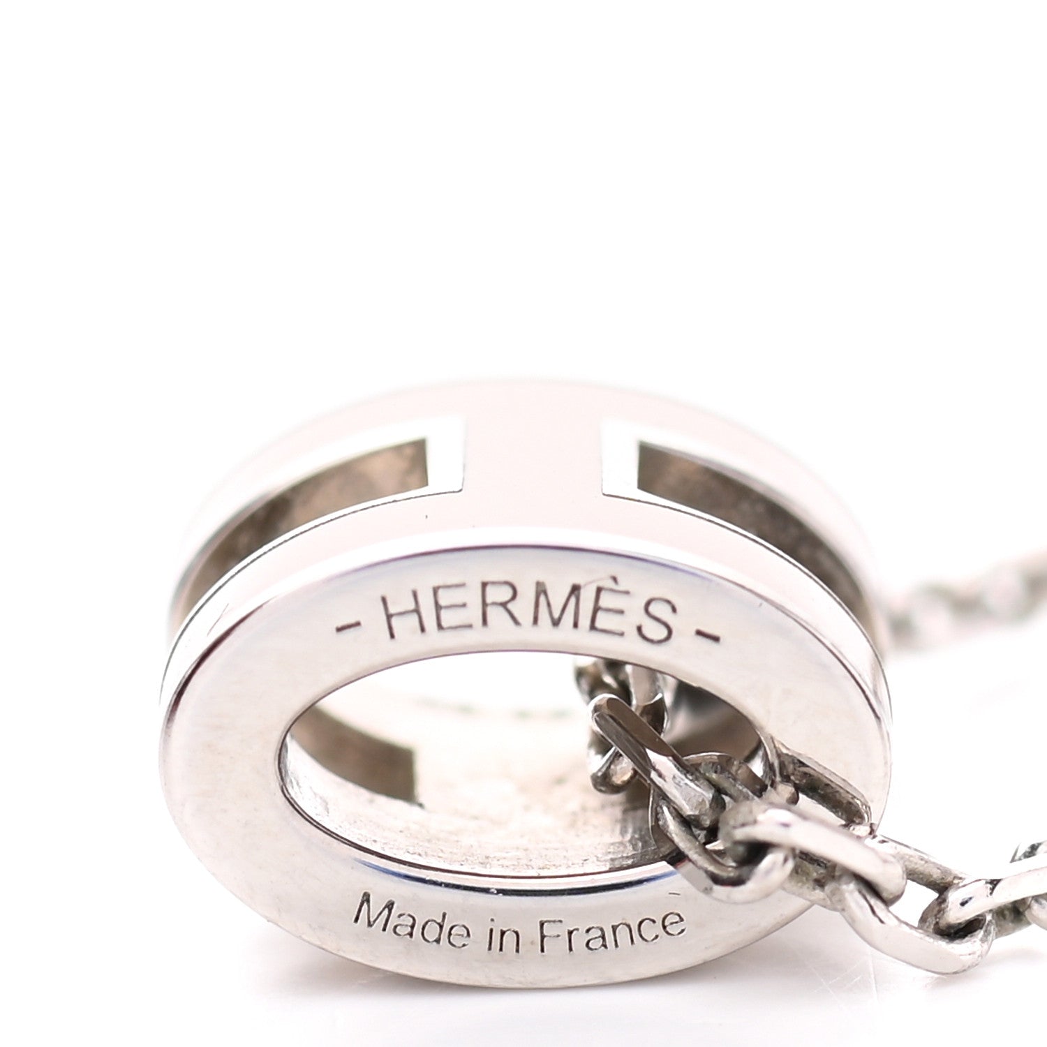 Hermes Palladium Mini Pop H Pendant Necklace Marron Glace 5 of 7