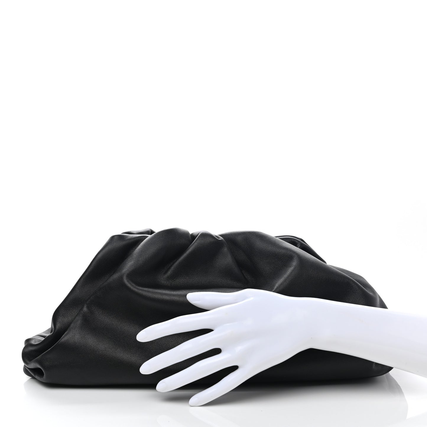 Smooth Butter Calf The Pouch Oversized Clutch Black