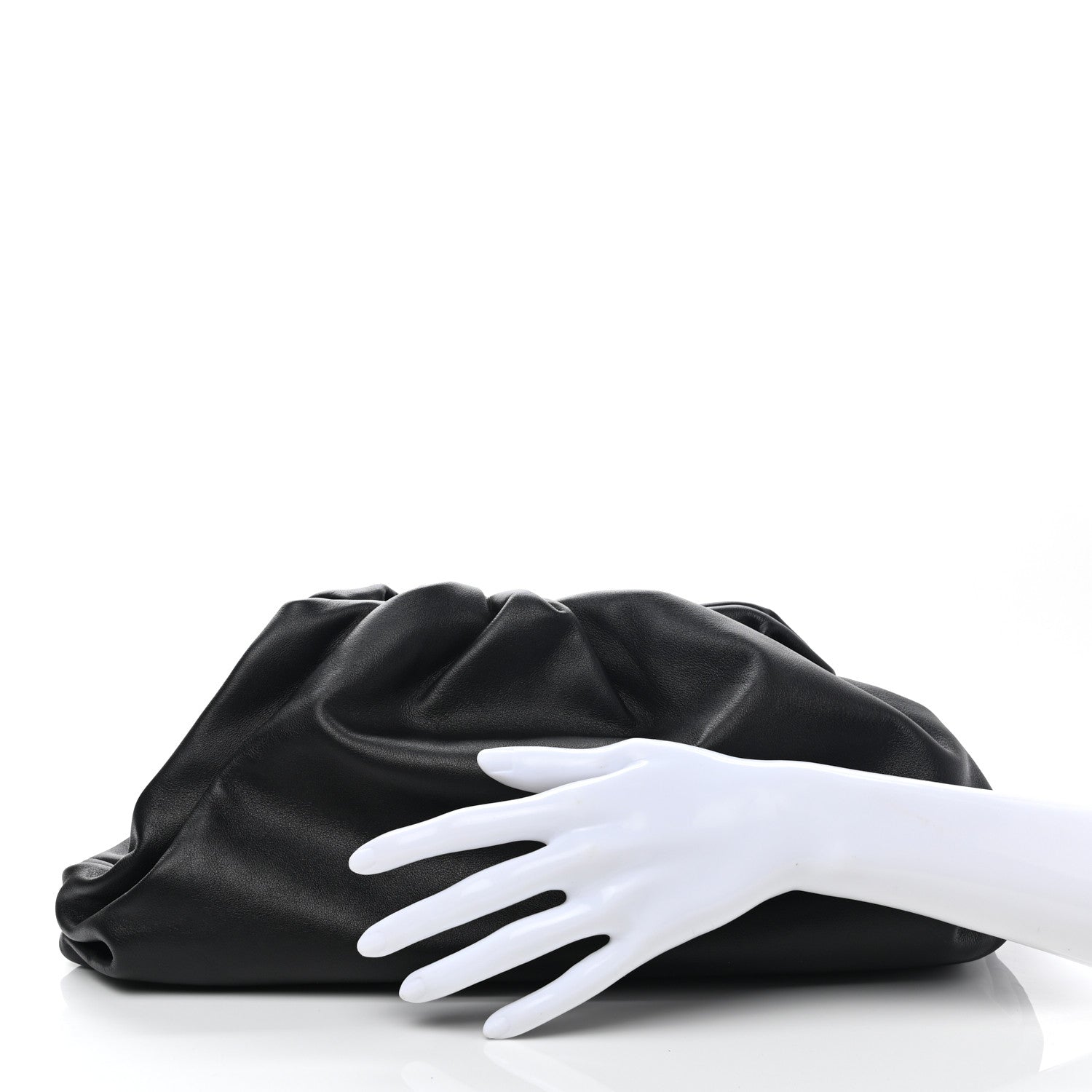 Bottega Veneta Smooth Butter Calf The Pouch Oversized Clutch Black 3 of 11