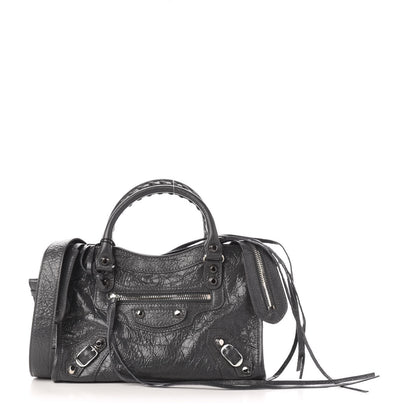 Balenciaga Agneau Classic Silver Hardware Mini City Gris Fossile 3 of 12