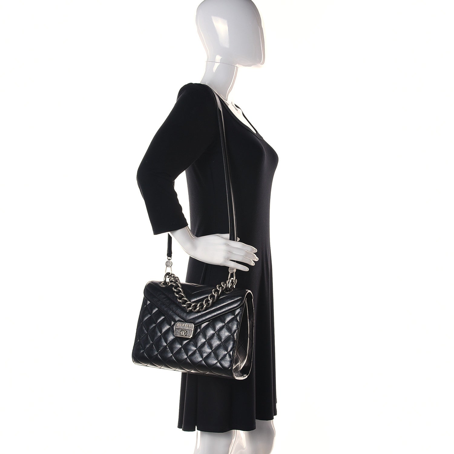 Chanel Calfskin Quilted Medium Mad About Quilting Flap Black 2 of 10