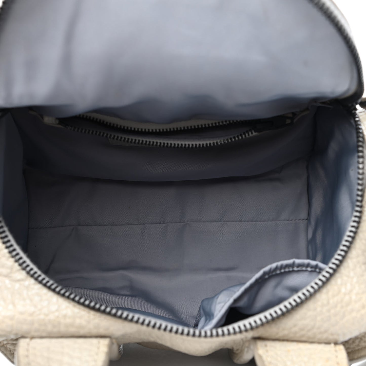 Pebbled Lambskin Inside Out Rocco Matte Black Hardware Chalk
