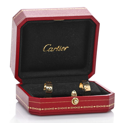 Cartier 18K Yellow Gold 5.5mm LOVE French Clip Hoop Earrings 5 of 5