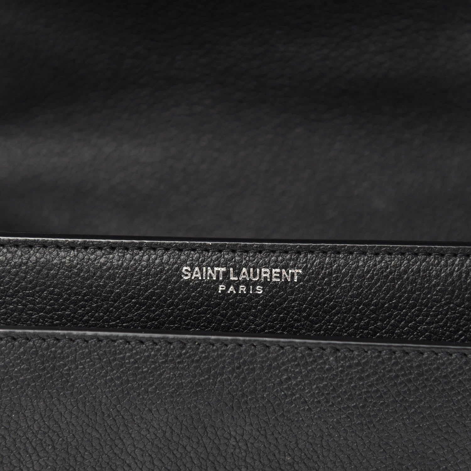 Saint Laurent Grained Calfskin Small Monogram Sunset Black 9 of 10