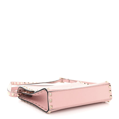 Valentino Garavani Pebbled Calfskin Medium Rockstud Flip Lock Crossbody Bag Loto 4 of 9
