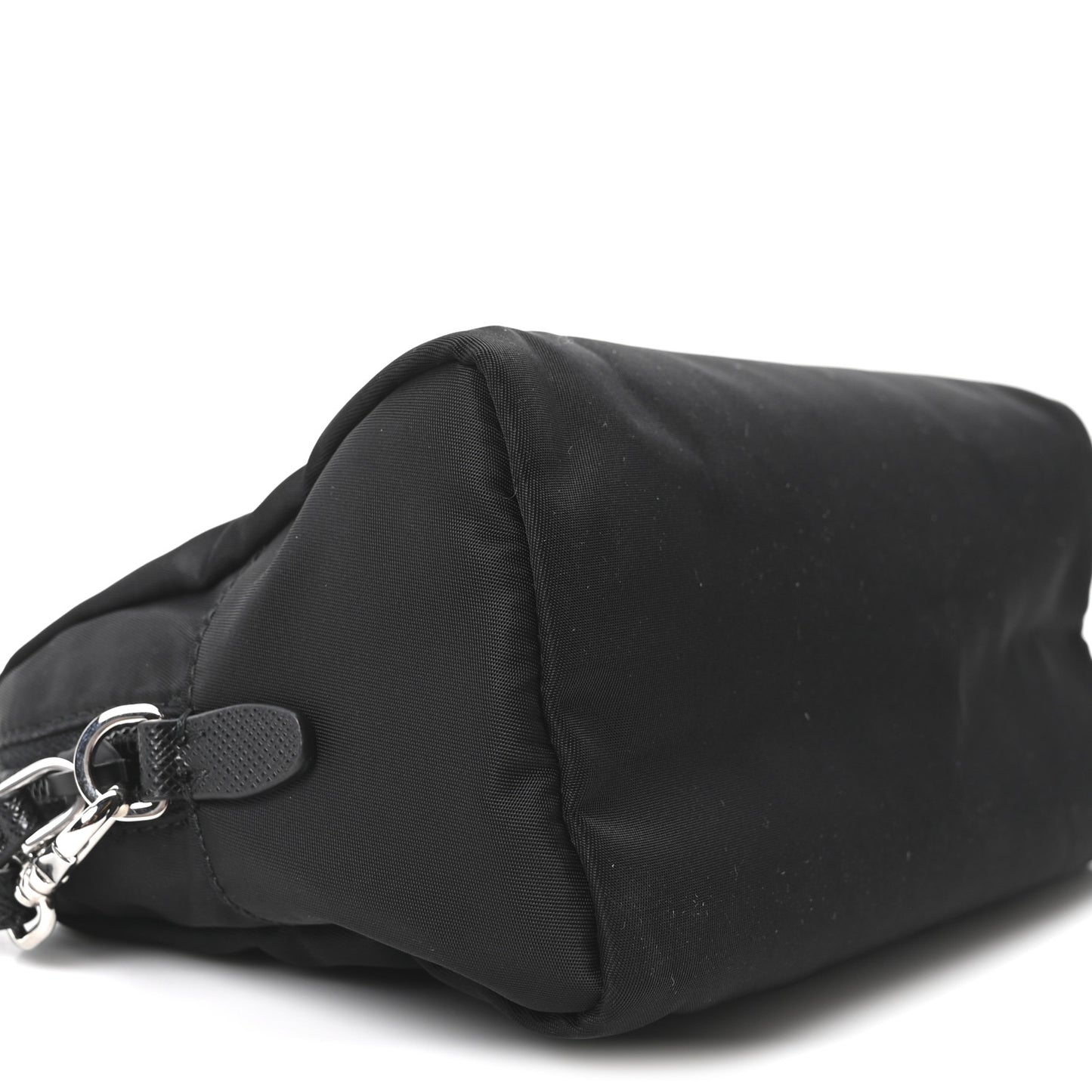 Re-Nylon Vela Saffiano Wristlet Black
