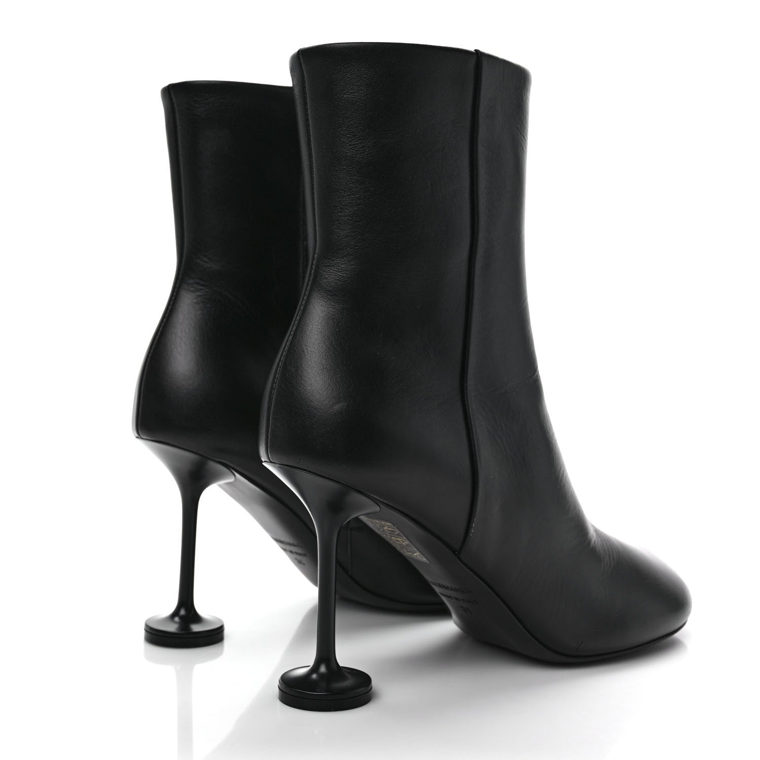 Balenciaga Soft Leather Lady Pedestal 90mm Booties 38 Black 4 of 10