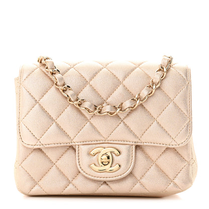 Chanel Metallic Lambskin Quilted Mini Square Flap Gold 1 of 10
