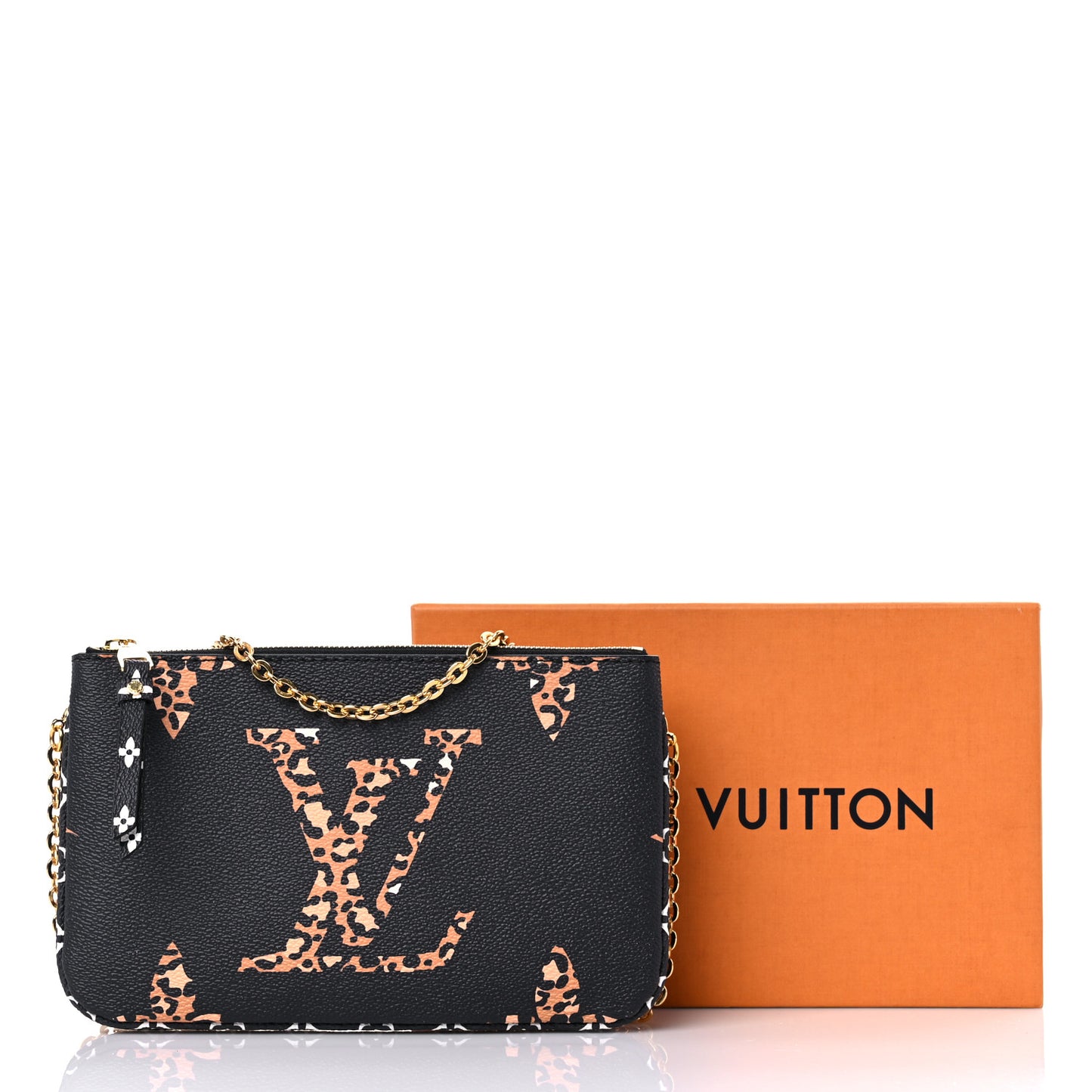 Monogram Giant Jungle Pochette Double Zip Black