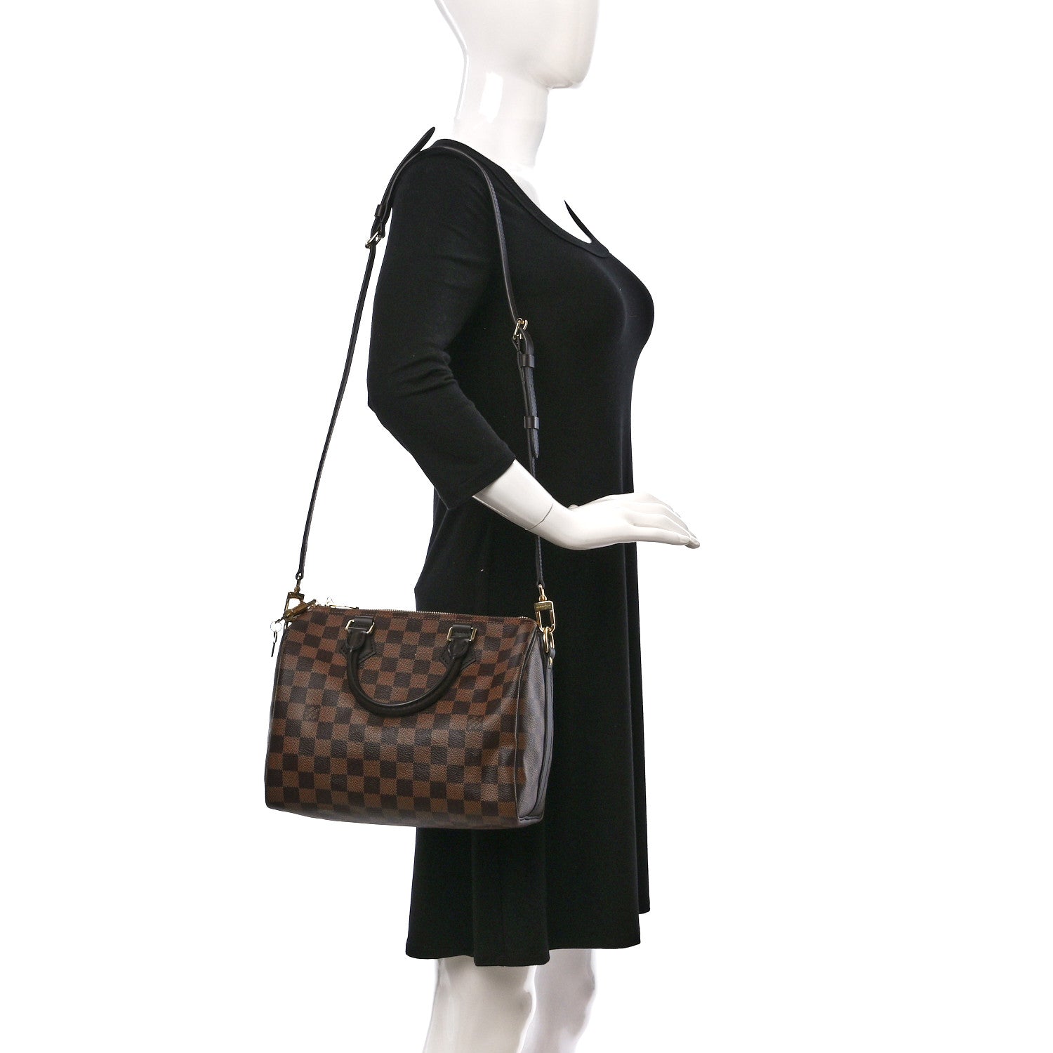 Louis Vuitton Damier Ebene Speedy Bandouliere 25 2 of 9