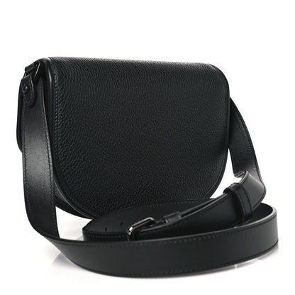 Christian Dior Grained Calfskin Mini Saddle Messenger Bag With Strap Black 3 of 11
