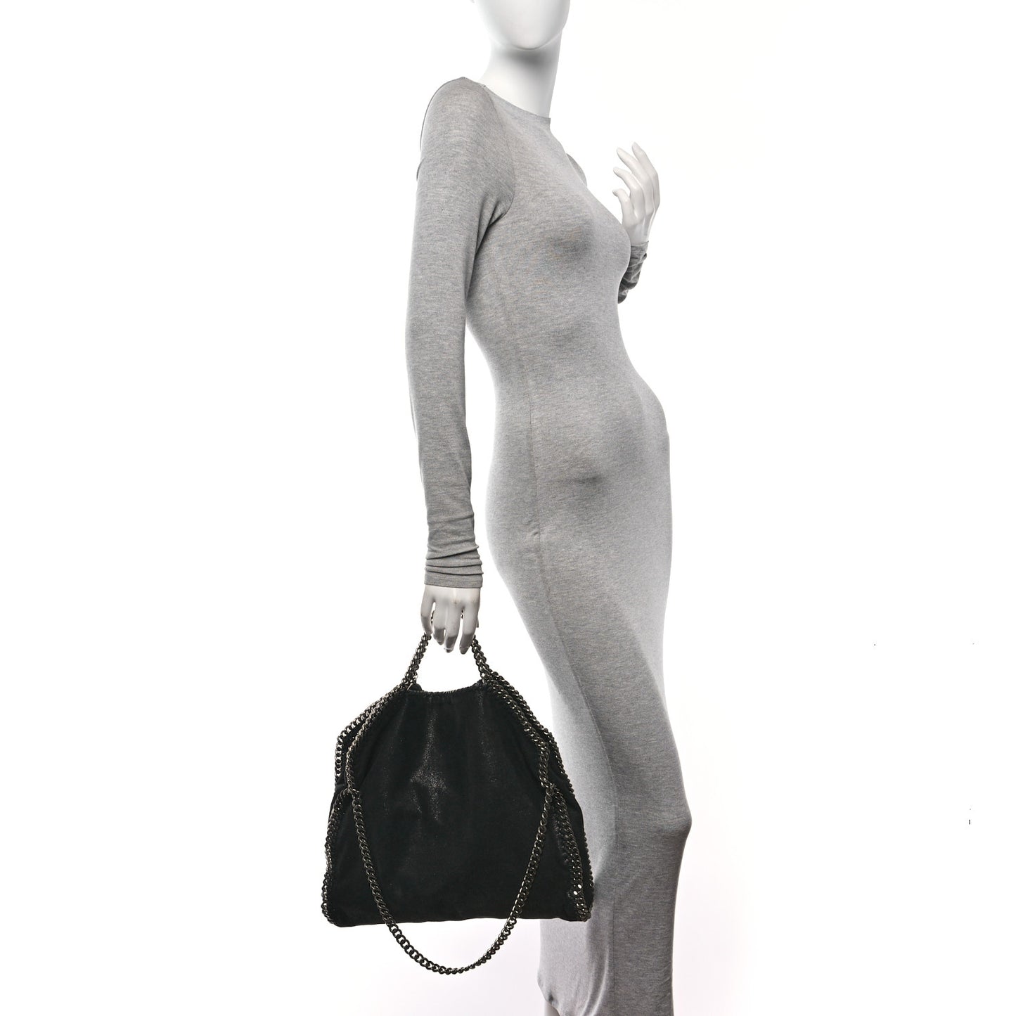 Shaggy Deer Falabella Fold Over Tote Black