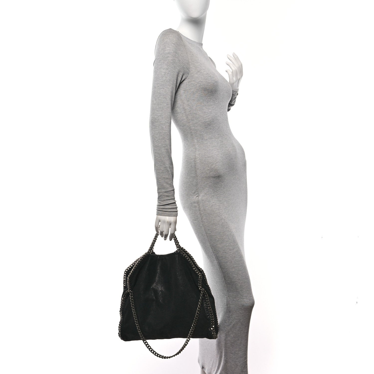 Stella McCartney Shaggy Deer Falabella Fold Over Tote Black 2 of 9